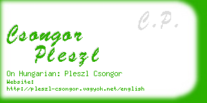 csongor pleszl business card